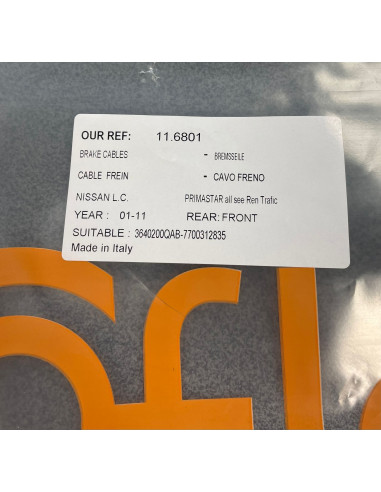 Bremžu trose COFLE 11.6801, 7700312835