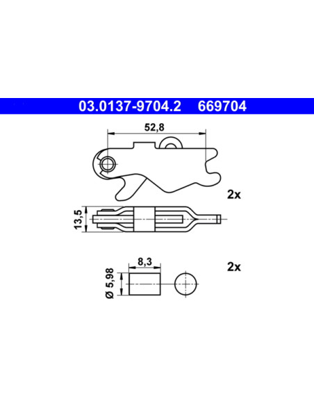 Stāvbremzes loku rem. K-ts ATE 03.0137-9704.2