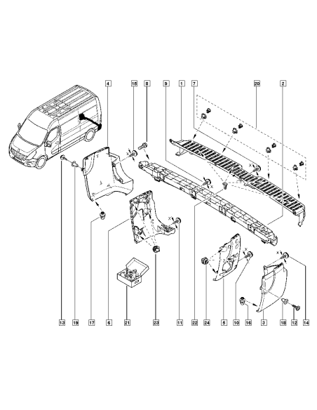 Renault master stiprinājums uzlikai 8200920658