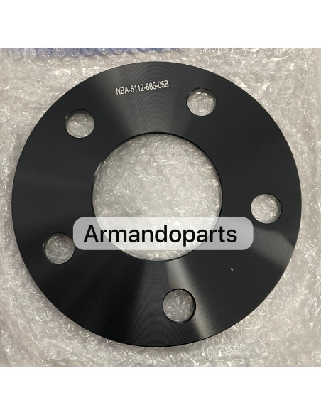 Flancis Audi VW 5mm 5x112 66.6 mm Black