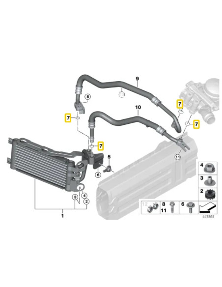 BMW E60 automātiskās karbas Blīvgredzens  17222245358