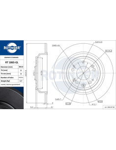 Bremžu diski Rotinger 08.B360.10, 42510-TL0-G50