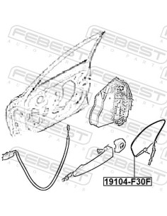 BMW F30, F31 durvju atvēršanas trose 19104-F30F, 51217259828 2