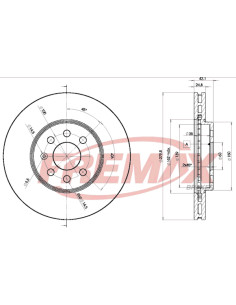Opel Astra H, Corsa, Meriva Bremžu diski FREMAX BD-9001,...