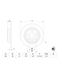 Bremžu diski BOSCH 0 986 479 C58, BD-1558, ADW194307,... 2
