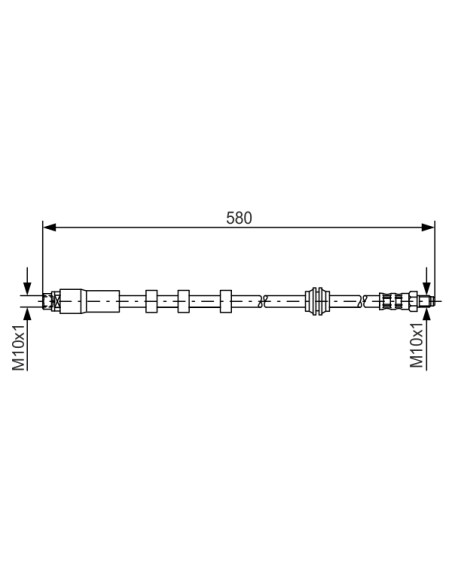 BMW E60 E61 priekšējā Bremžu šļūtene Bosch 1987476093
