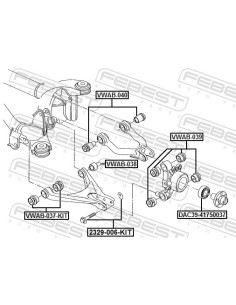 Audi A6 C5, Vw Passat B5 Sviras bukse Febest 8E0511523C 2