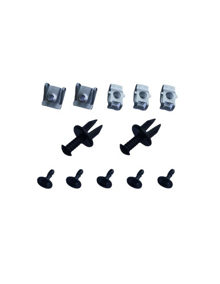 Audi A4 08-11 motora aizsegs stiprinājumu komplekts 12gab