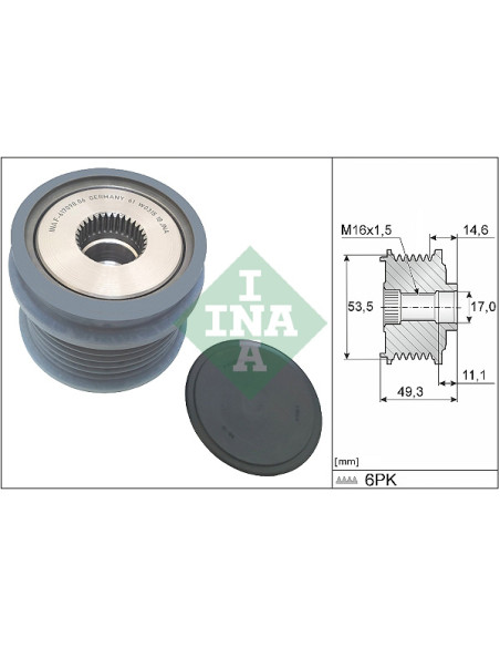 Generatora skriemelis INA 535 0364 10, 04L903021D, 04L 903 023 P