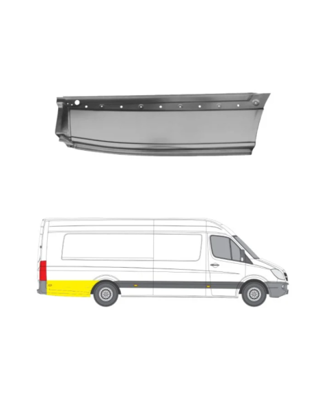 Mercedes Sprinter 06-13 remontdaļa sānam R apakšas daļa aiz riteņa bāze 4700 Extra long