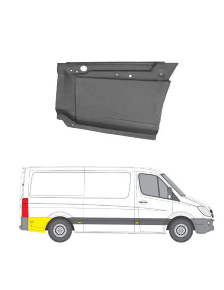 Mercedes Sprinter 06-13 remontdaļa sānam R apakšas daļa aiz riteņa bāze 2600, 3265