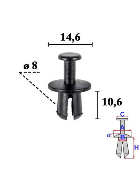 BMW, MINI klipsis Apšuvuma klips 17111712963