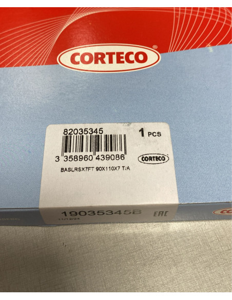 Kloķvārpstas blīvslēgs 90X110X7, 19035345B, CORTECO