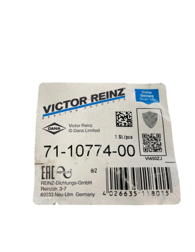 Vārstu vāka blīve VICTOR REINZ 71-10774-00,...