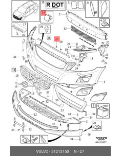 Volvo XC60 -2017 klipsis 31213150 2