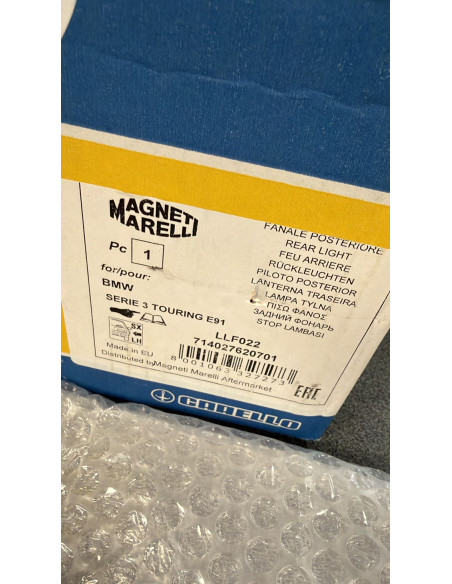 BMW 3 E91 05-08 aizmugures vidus TOURING L MARELLI 7160063,  63217160063