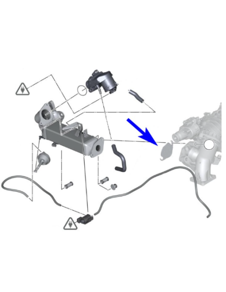 EGR paplāksne ar blīvi for BMW N47 N47S N57 N57S Diesel engines