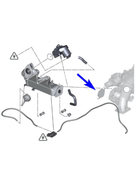 EGR paplāksne BMW with N47 N47S N57 N57S Diesel engines