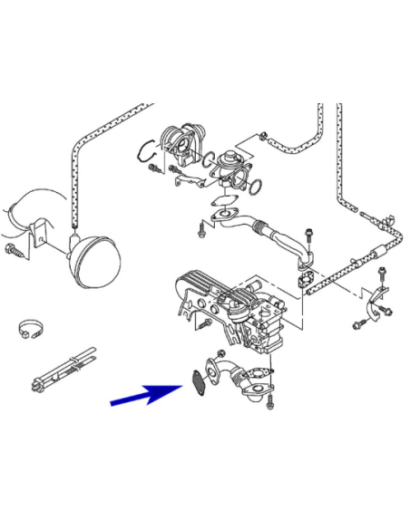 EGR palāksne 3 mm  VW Audi Seat Skoda with 1.9, 2.0, 2.5 R5 TDI engines