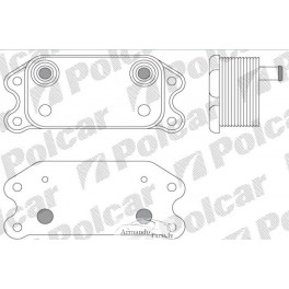 Volvo S40/V50 03-07 eļļas radiators 2,4 2,5 144x80x53, 30637966