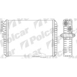 Volvo S60 00-04 salona ventilators, 242x210x40, 9171503