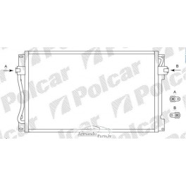 Volvo S70 97-00 kondicioniera radiators 2,0/2,3/2,5, 620x400x16, 6849575