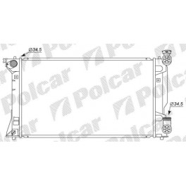 Toyota Avensis 03-08 radiators, 2,4 , 624x380x25, 164000H180