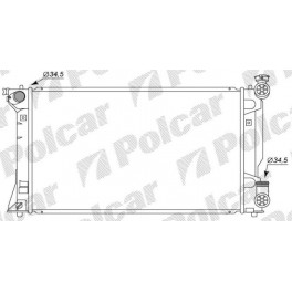 Toyota Avensis 03-08 radiators, 2,0 , 625x378x16, 164000H110