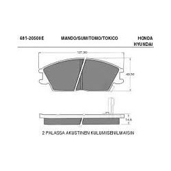 Bremžu kluči Hyundai Elantra 1.5 62kW 1/1991 - 12/1997