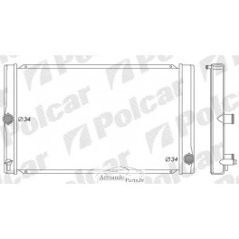 Dzesēšanas radiators,  550x370x27, 164000N060