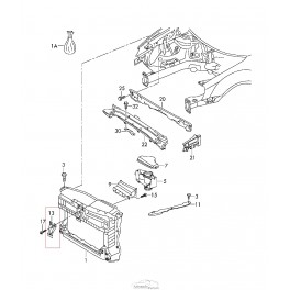 VW Jetta 11- Kronšteins priekšas rāmim 5K0805567B