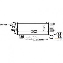 Starpdzesētājs 300x133x85, 2.0HDi, 0384F3