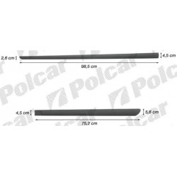 Toyota Corolla 07- sānu moldingi R, 98,5/75,2cm